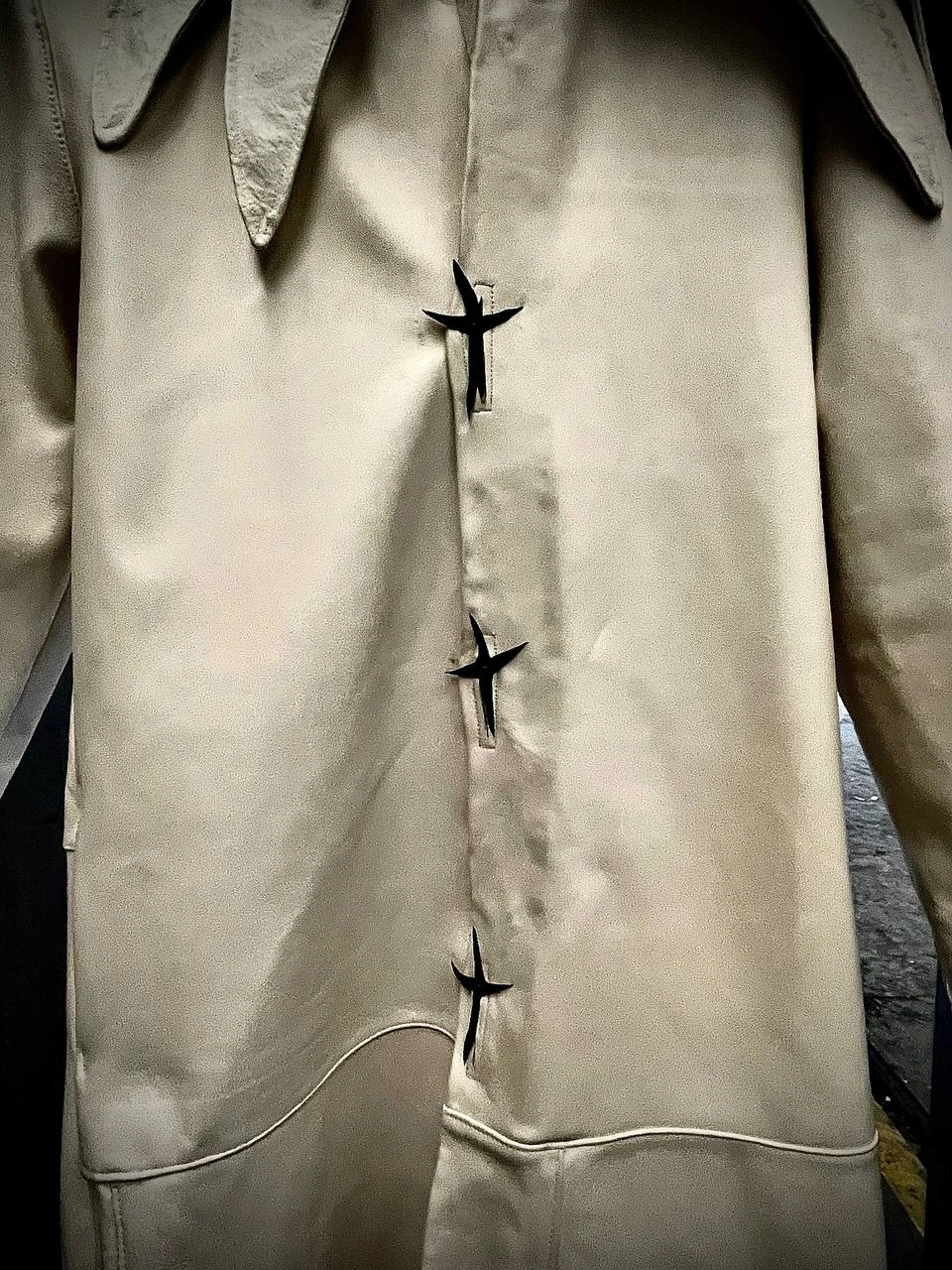 Leather Trench Coat «The Process of Becoming Samson», image 13